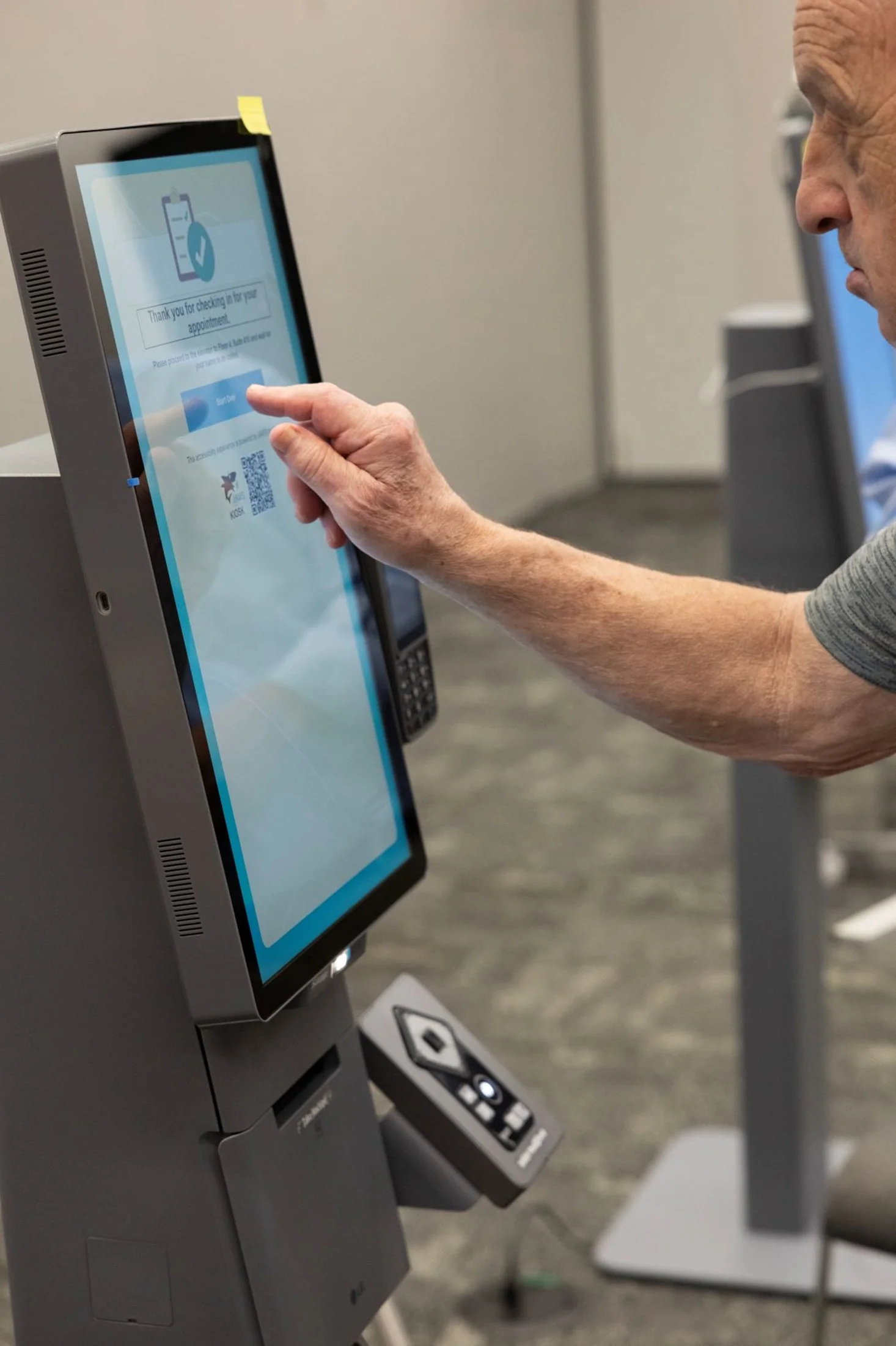 Availability from the project, not a patch – LG Gen 2 kiosks combine voice technology, tactile input, and JAWS so that everyone can use them independently.