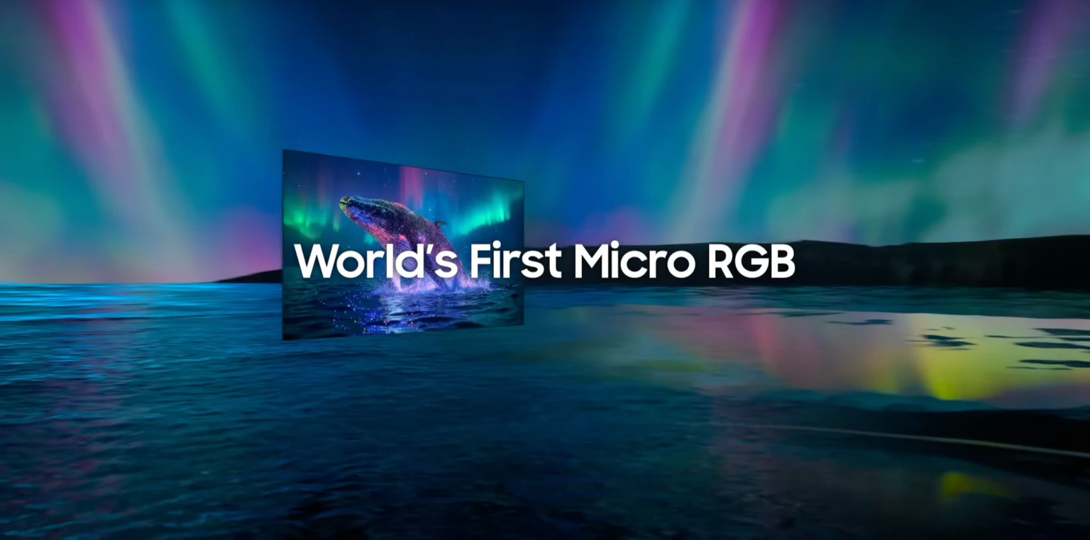 Samsung's Micro RGB is a breakthrough in the world of televisions. Micro-scale, AI Gen3, and VDE certification guarantee realism and color perfection.