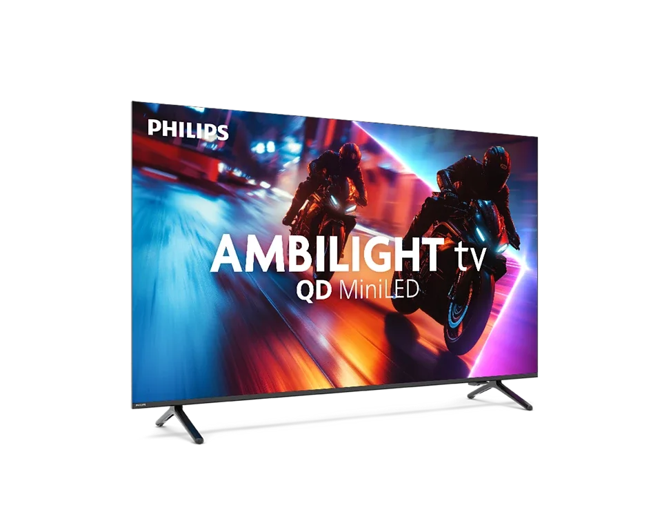 Philips 75MLED920 – 75” QD-MiniLED z Ambilight x3, Titan OS i 144 Hz w supercenie 5799 zł. Dolby Vision i Atmos gwarantują kinowe emocje.