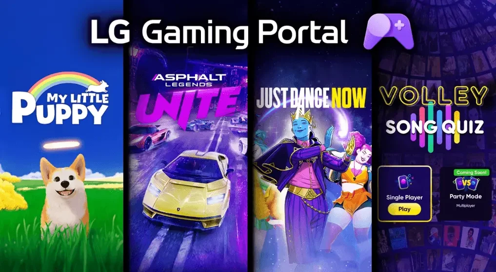 LG Gaming Portal expands the game offerings on LG Smart TVs, updating the Gaming Portal by adding dance, racing, and casual games. The platform provides access to thousands of cloud games on OLED and QNED TVs.