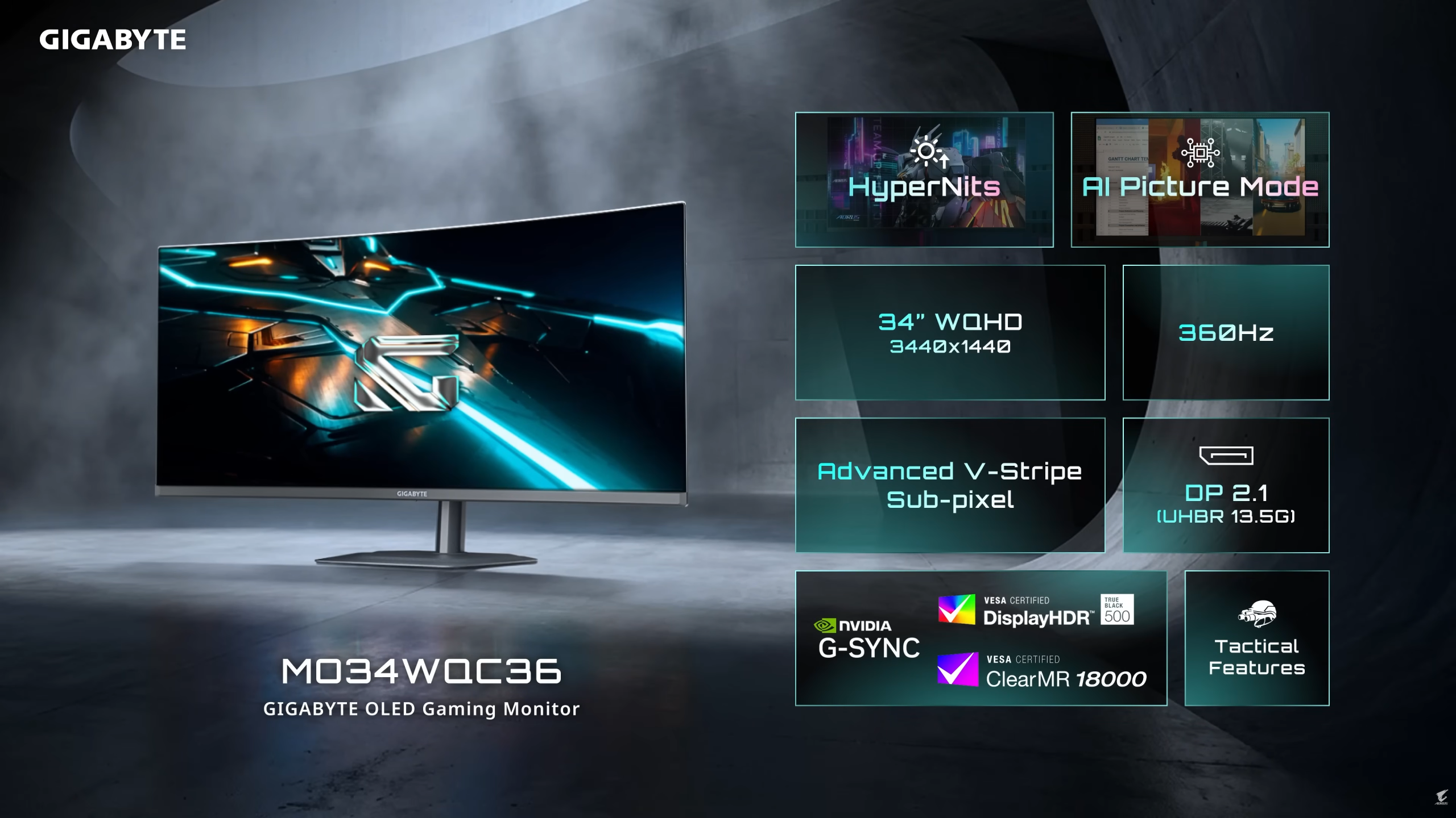 Gigabyte enters 2026 with an OLED offensive - next-generation QD-OLED monitors with HDMI 2.1 and DisplayPort 2.1, improved anti-reflective coating, and the long-awaited WOLED screen without a matte finish.