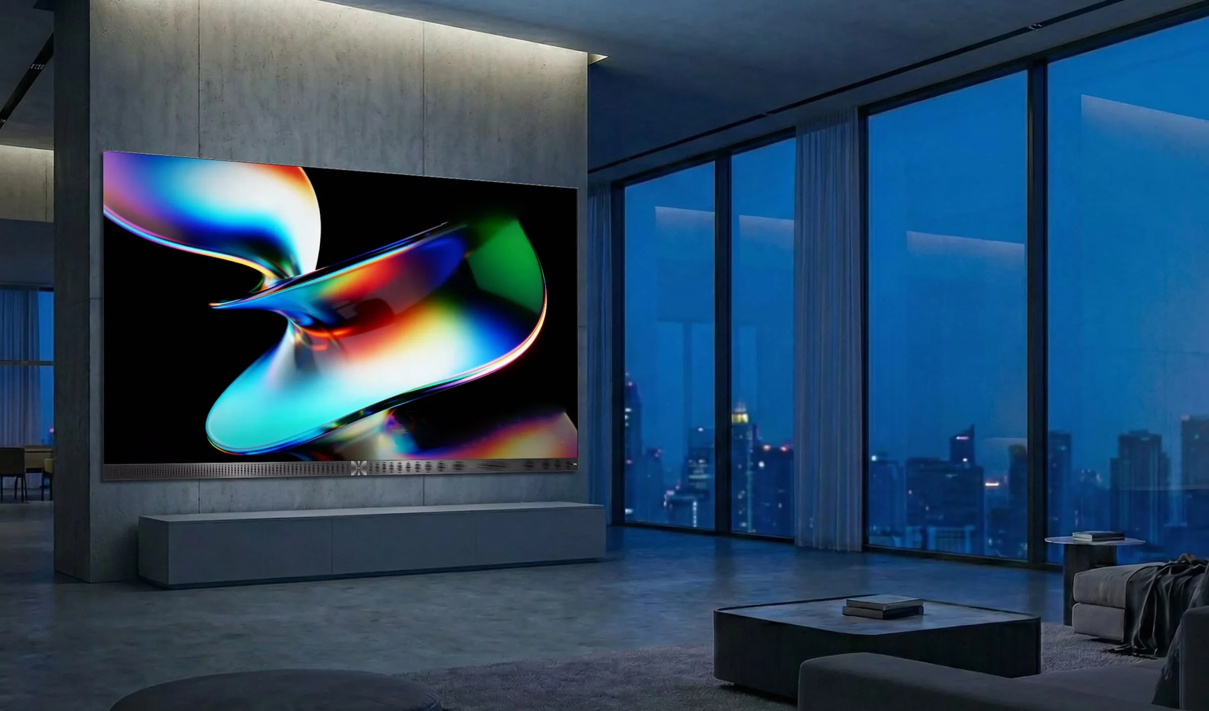 Hisense is developing a true MicroLED, introducing RGBY MicroLED with a yellow subpixel. The technology aims to break through color limitations and achieve 100% BT.2020 in the 163-inch MX model.
