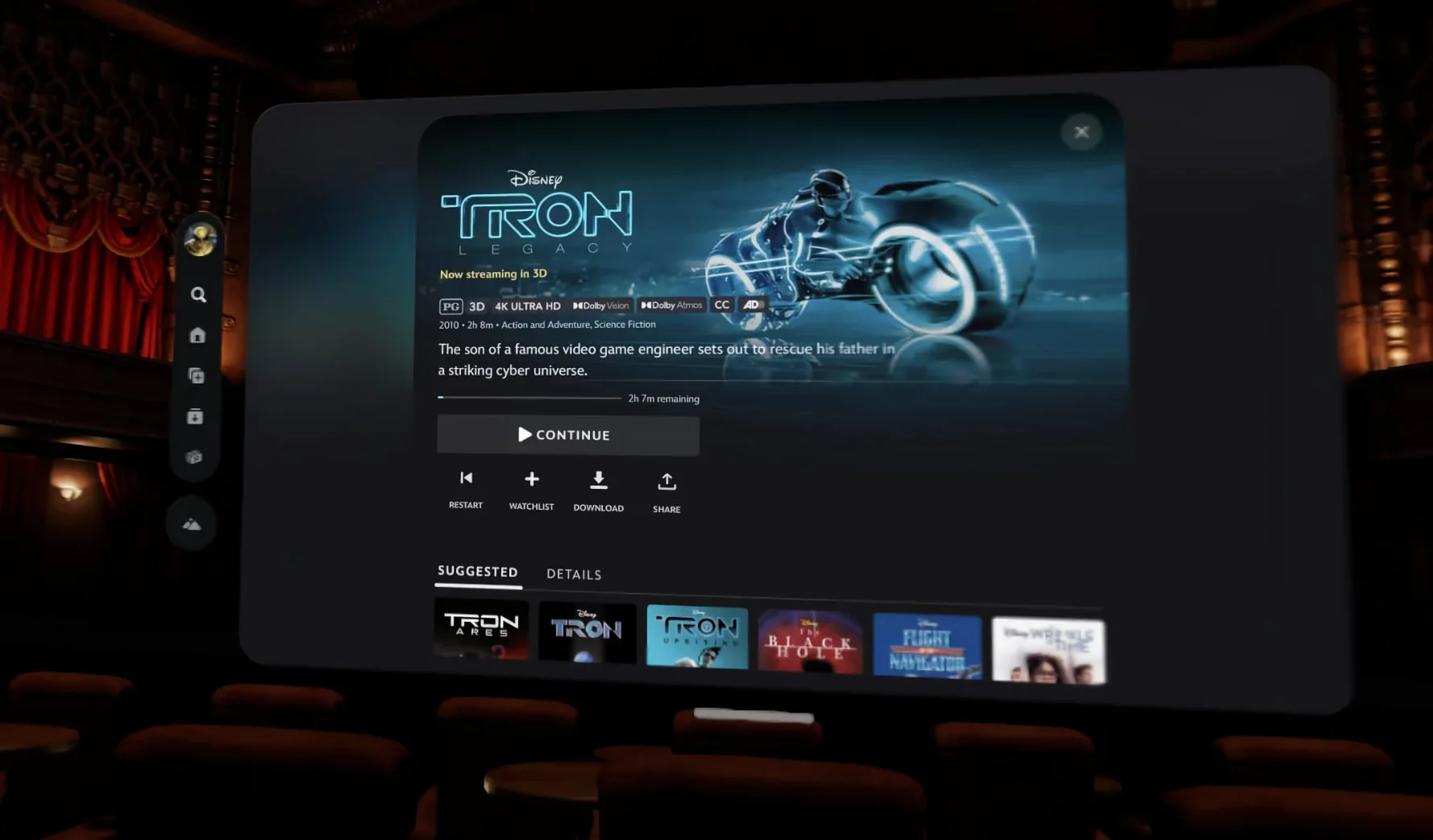 Jedno z najlepszych 3D w historii kina wraca w nowym formacie. „Tron: Legacy” oraz „Tron: Ares” debiutują w 3D 4K HDR na Apple Vision Pro.