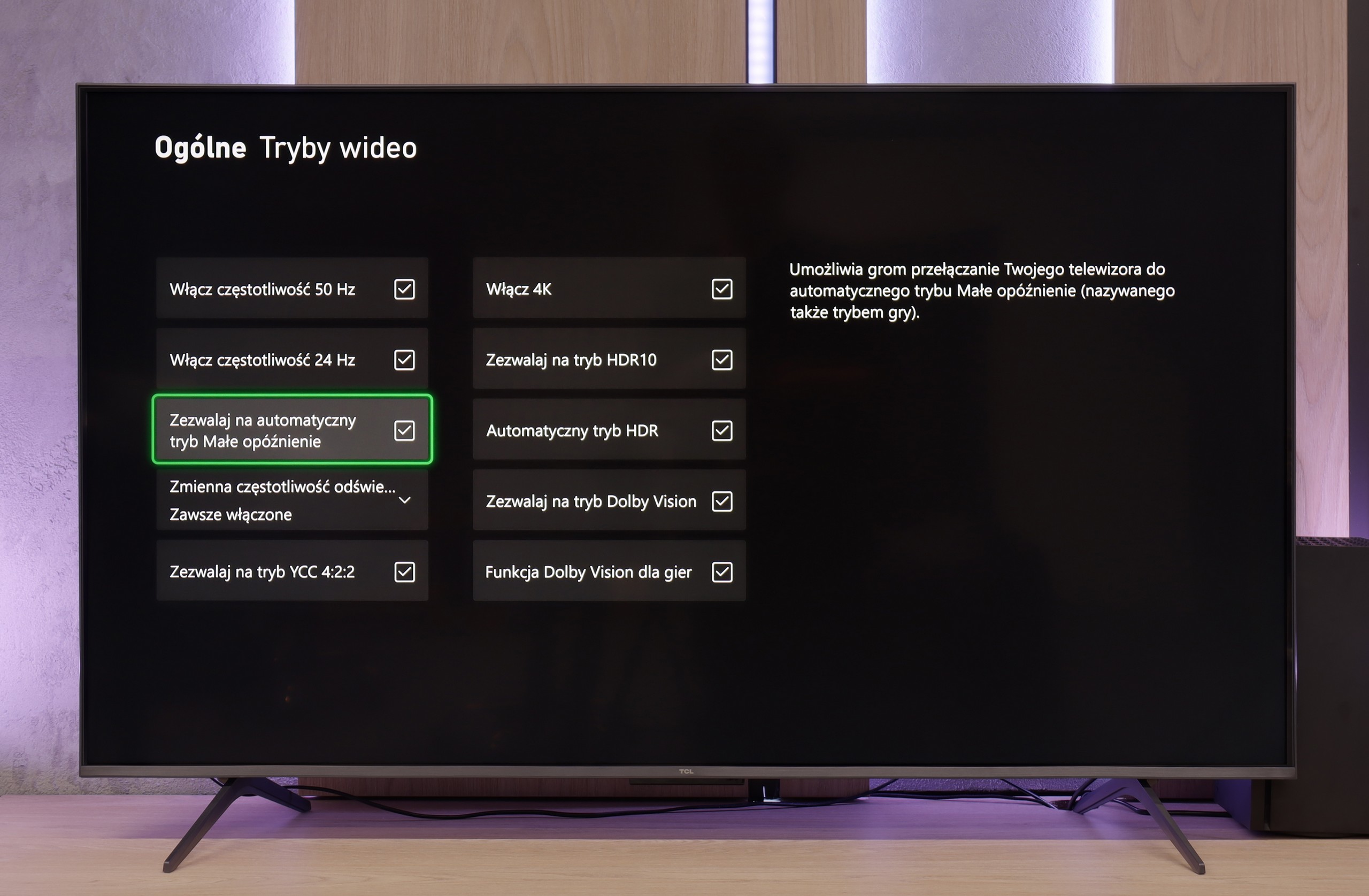 Review TCL C6K Console compatibility and gaming features