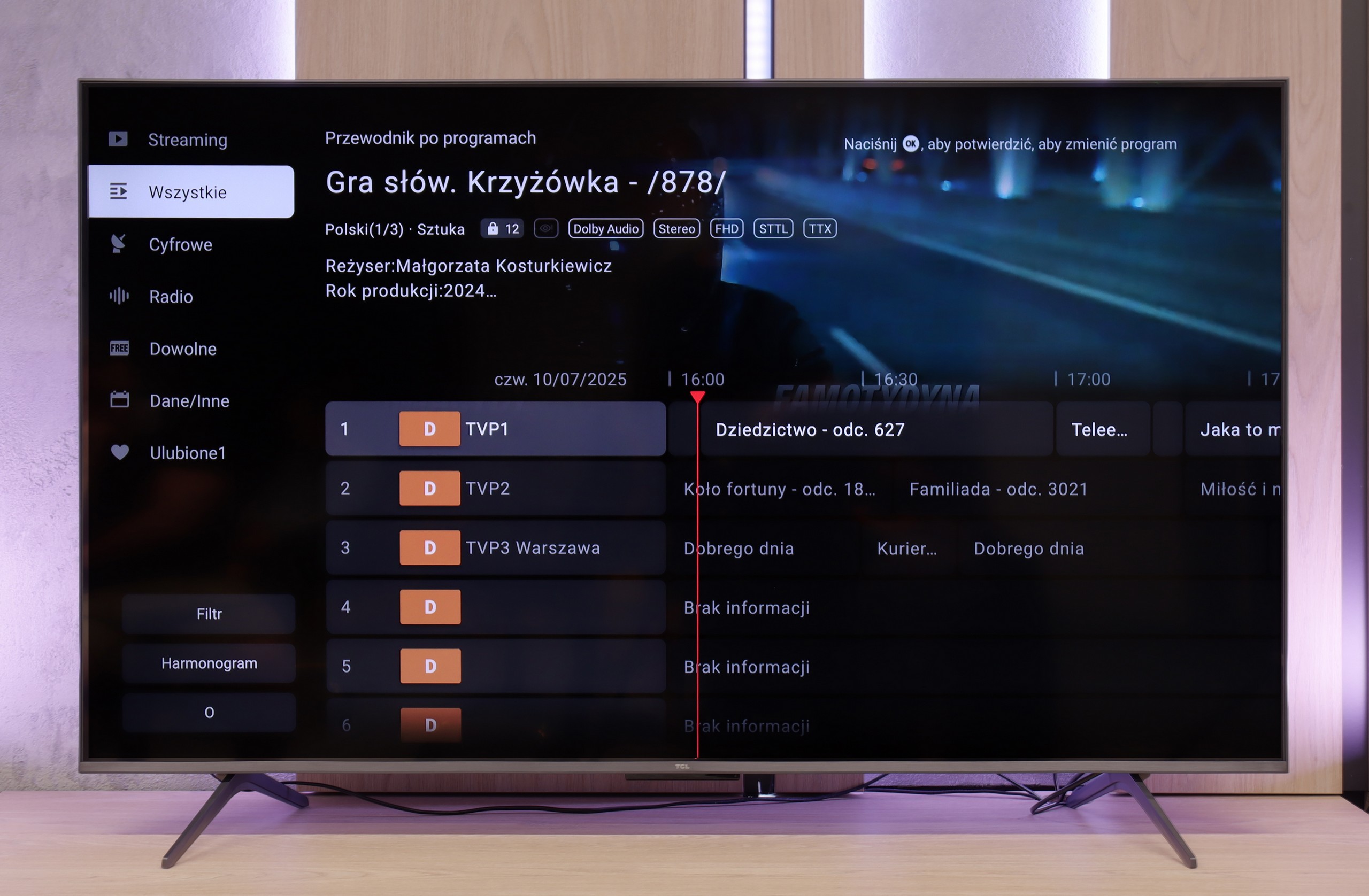 Test TCL C6K Funkcje telewizora