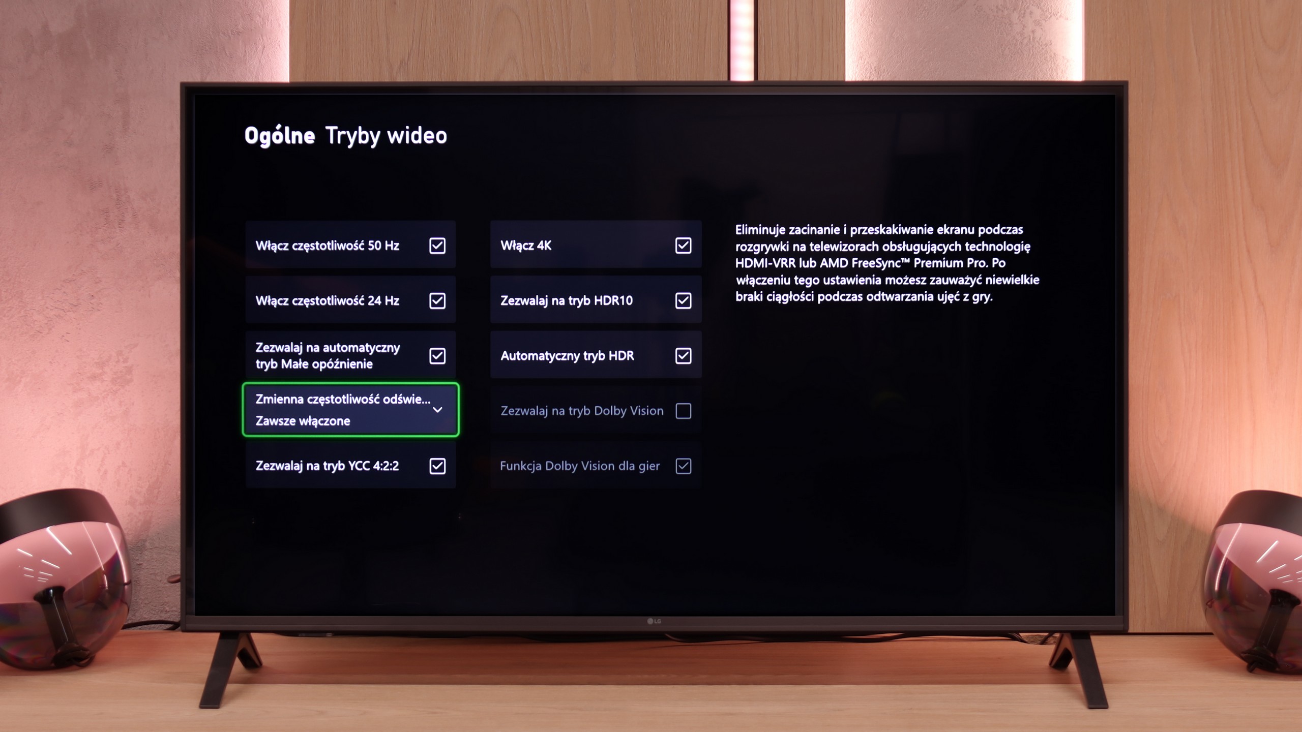 Test LG UA75006LA (IPS) Funkcje dla graczy