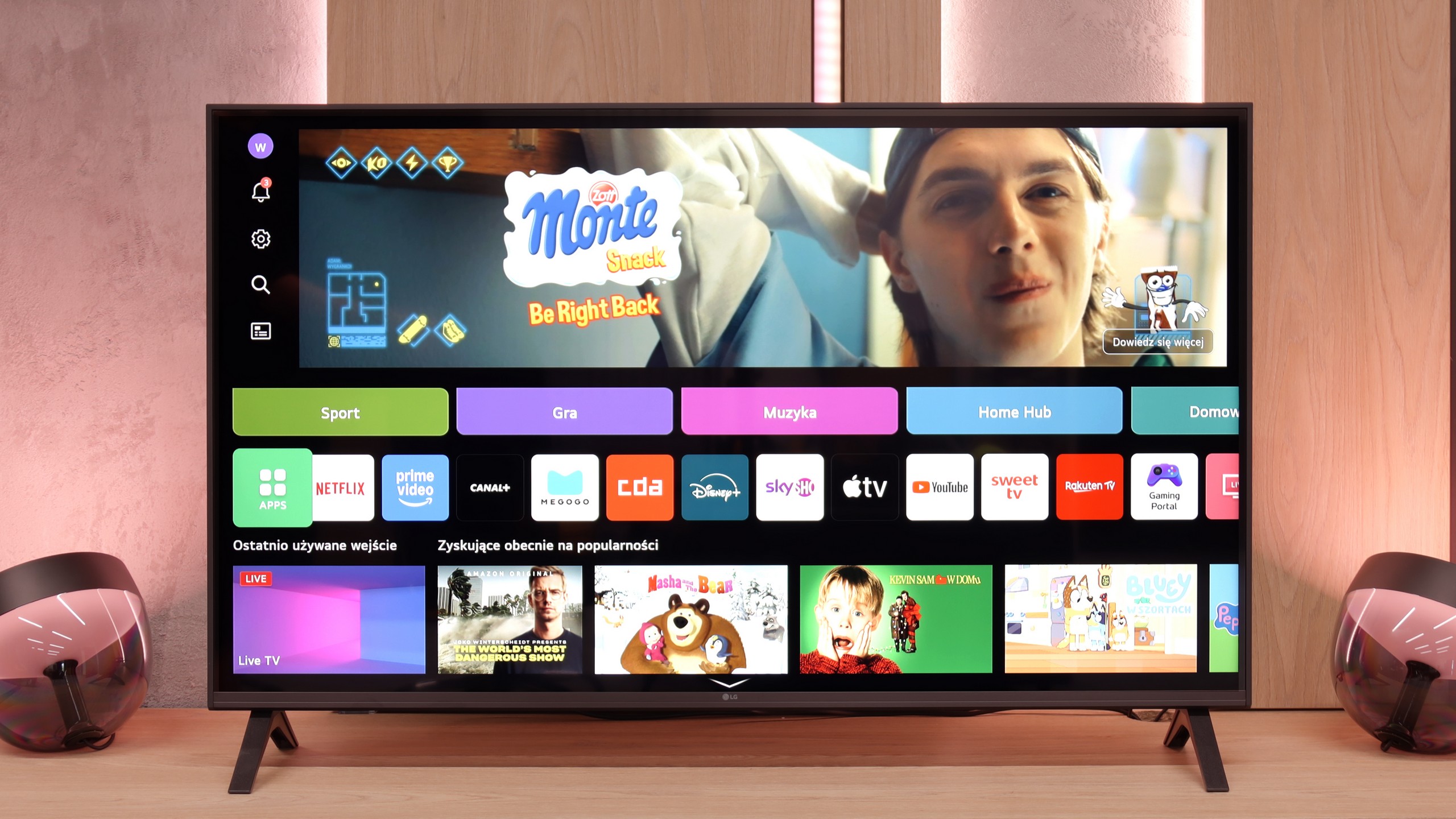 Test LG UA75006LA (IPS) Funkcje telewizora