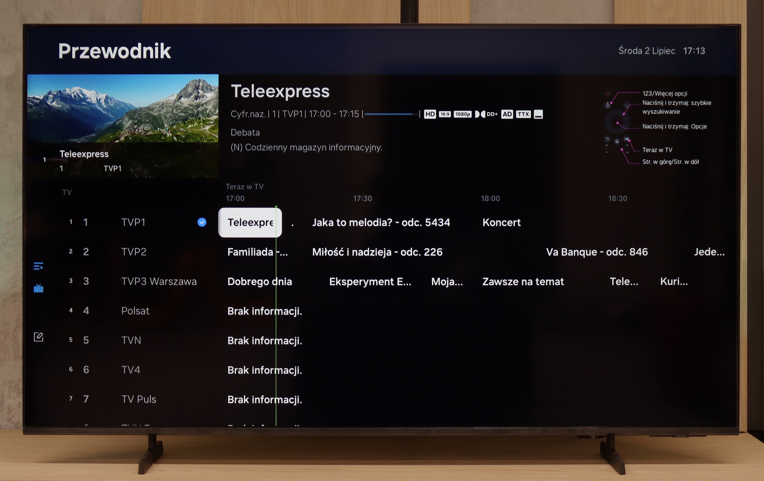 Review Samsung U8000F (VA) TV features