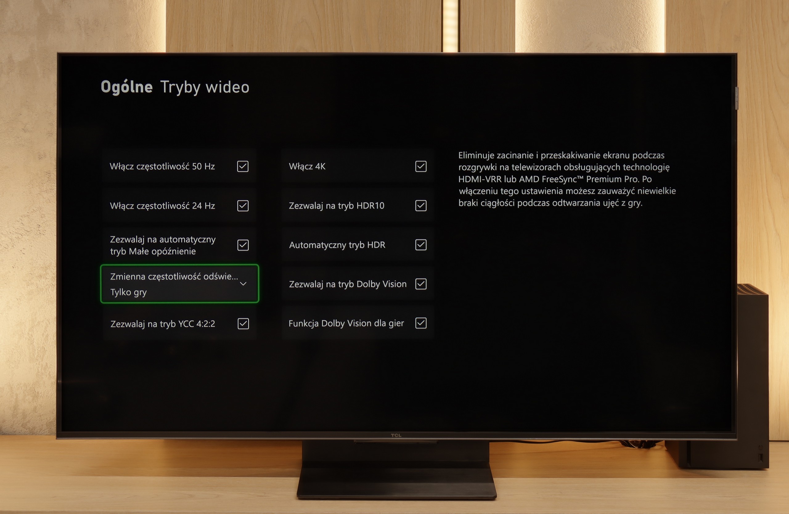Test TCL C7K / QM7K Funkcje dla graczy