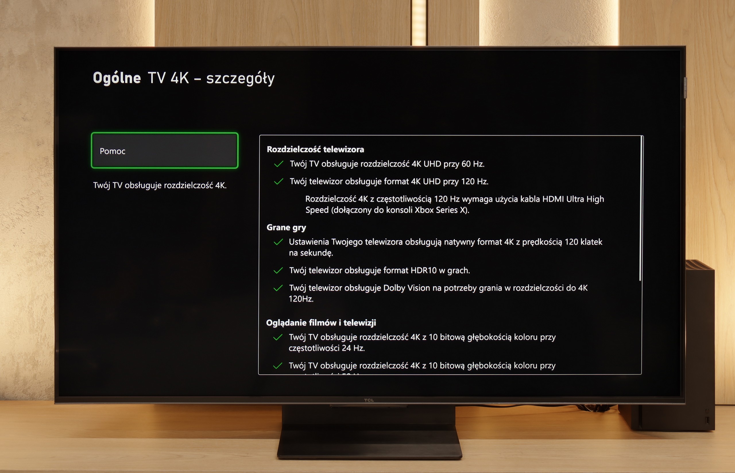 Test TCL C7K / QM7K Funkcje dla graczy