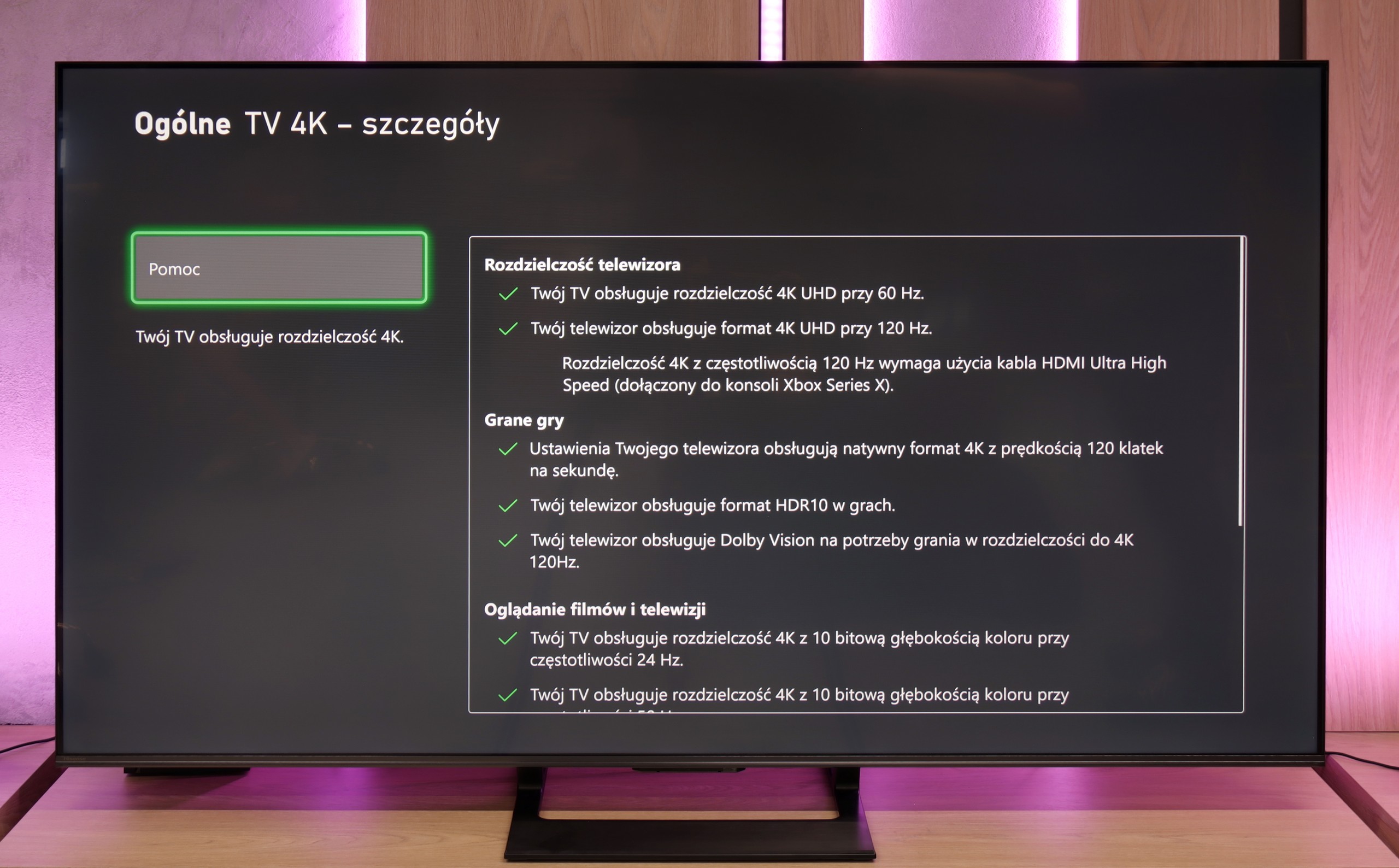Test Hisense U7Q Funkcje dla graczy