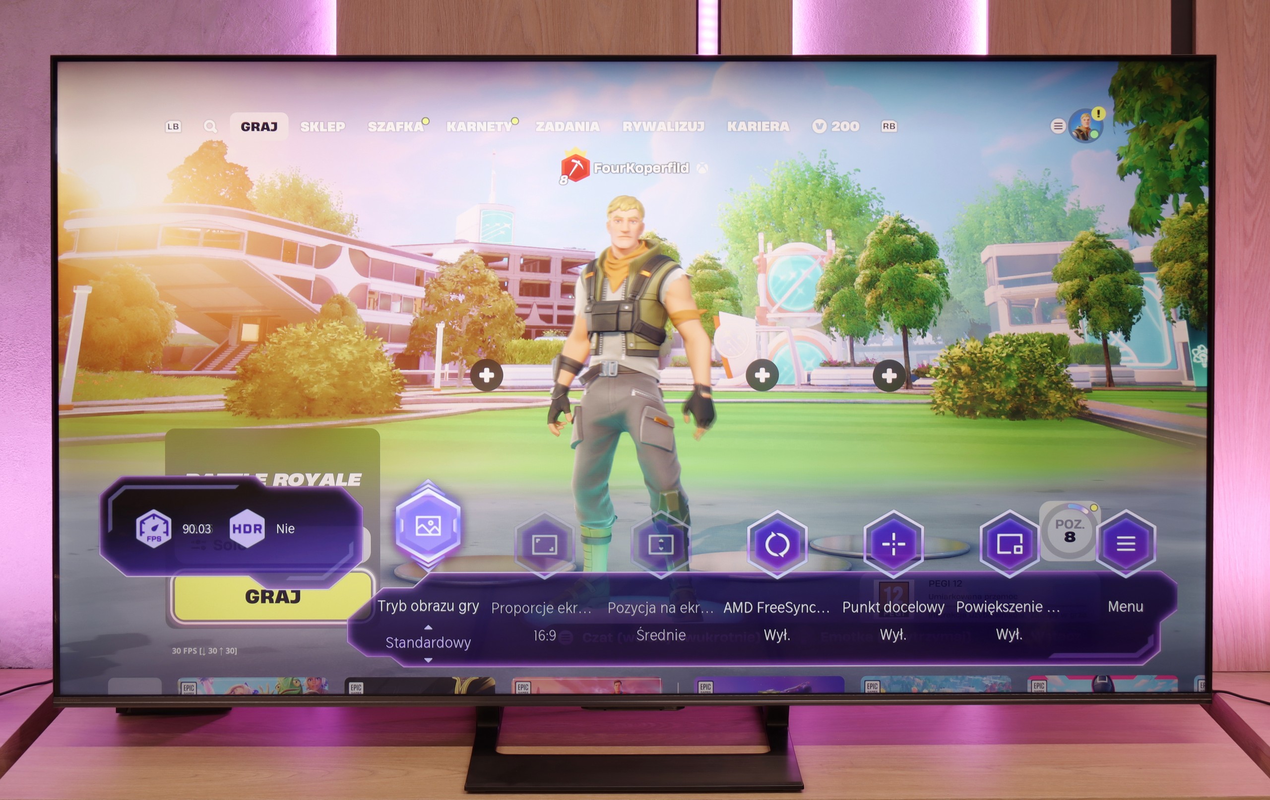 Test Hisense U7Q Funkcje dla graczy