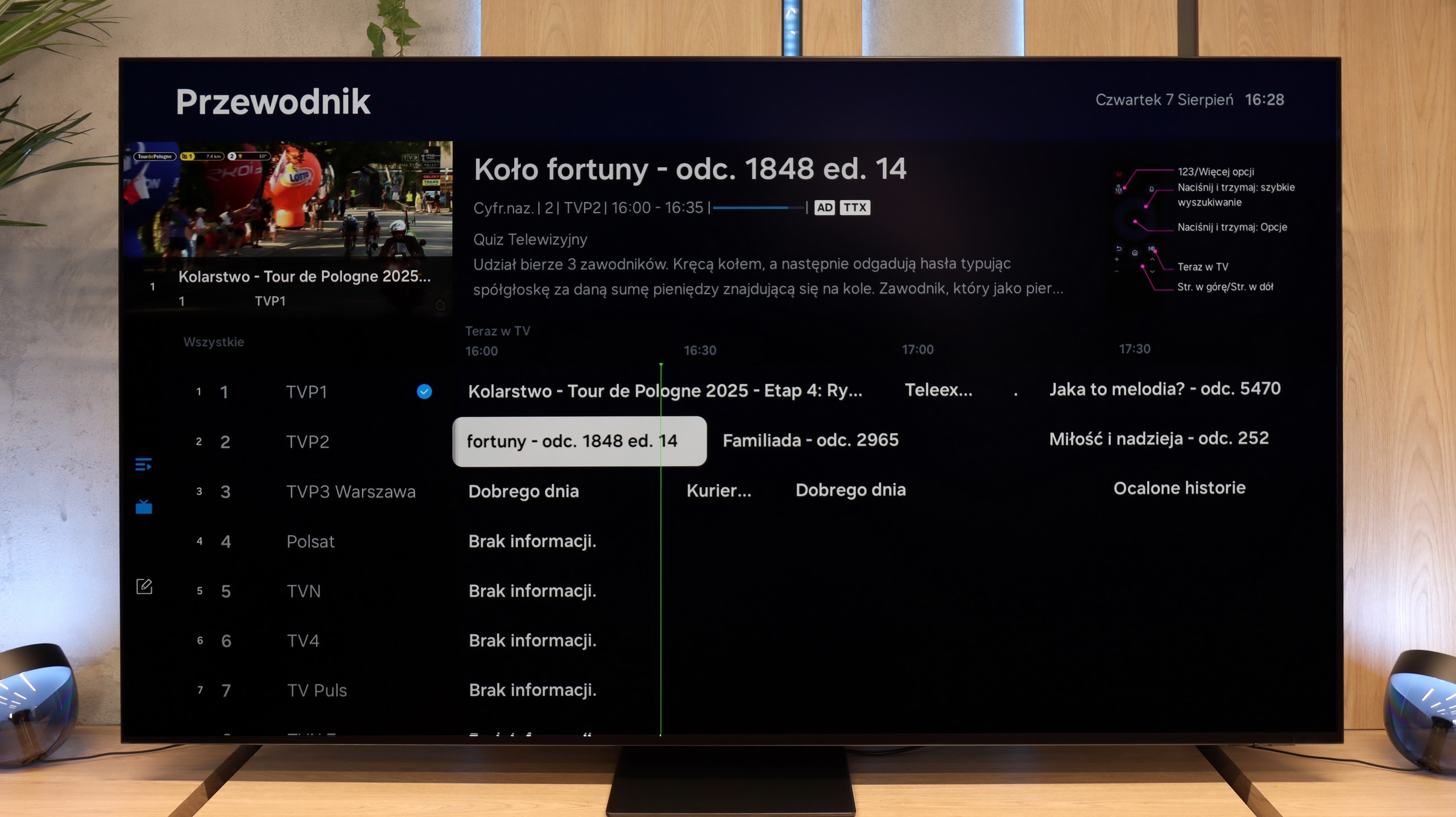 Test Samsung OLED S95F (TANDEM OLED) Funkcje telewizora