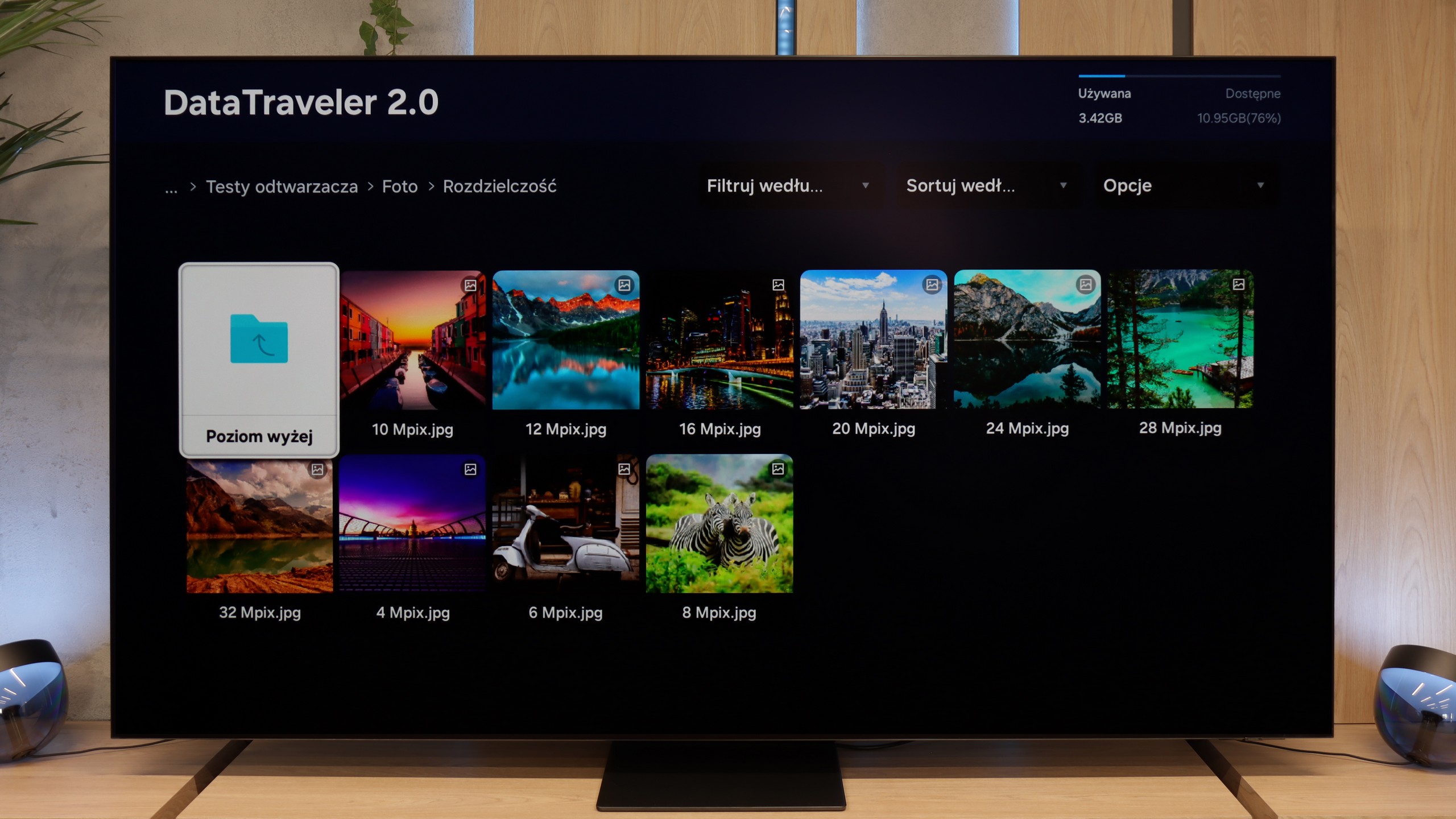 Test Samsung OLED S95F (TANDEM OLED) Odwarzanie plików z USB