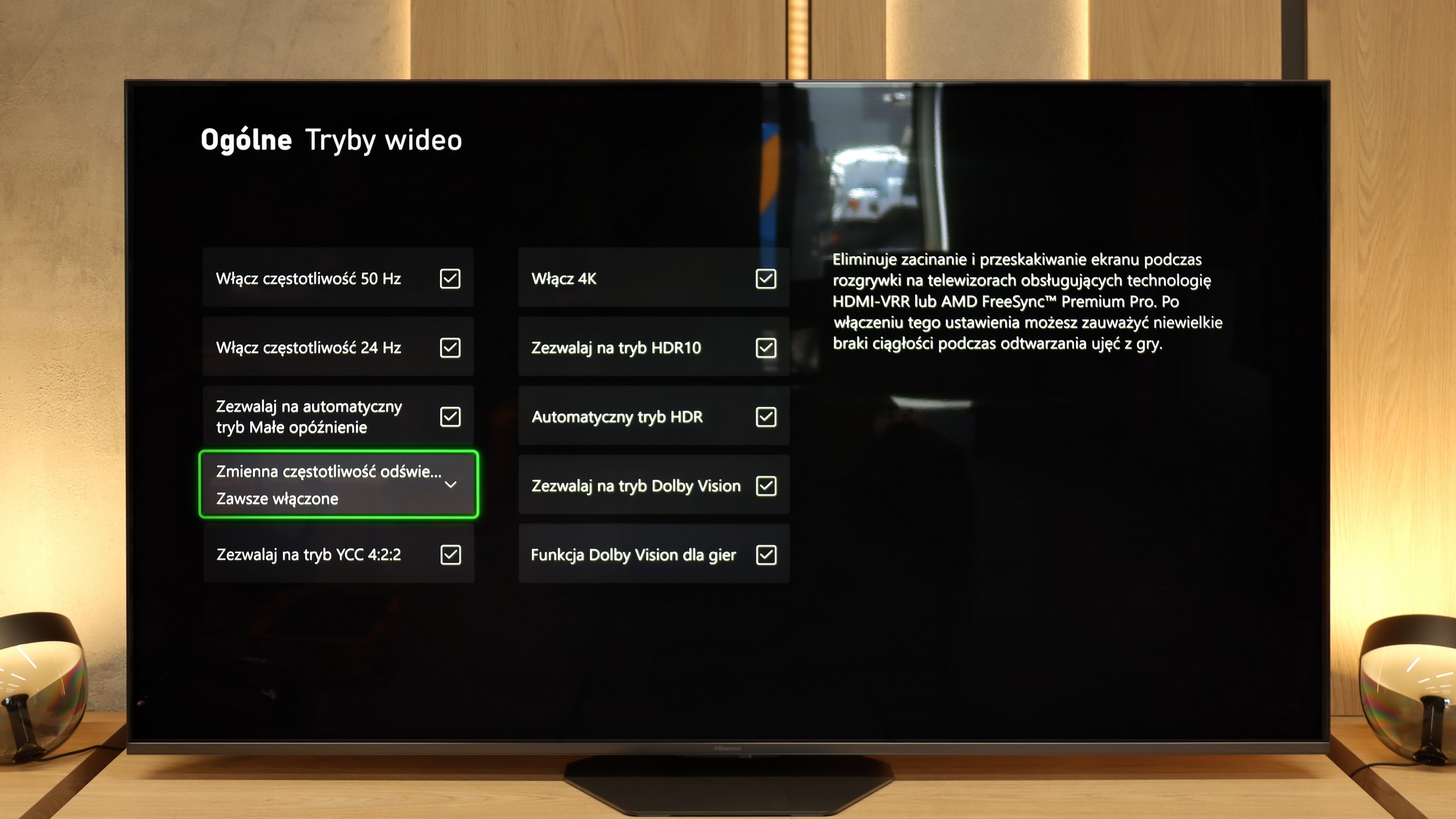 Test Hisense U8Q Funkcje dla graczy
