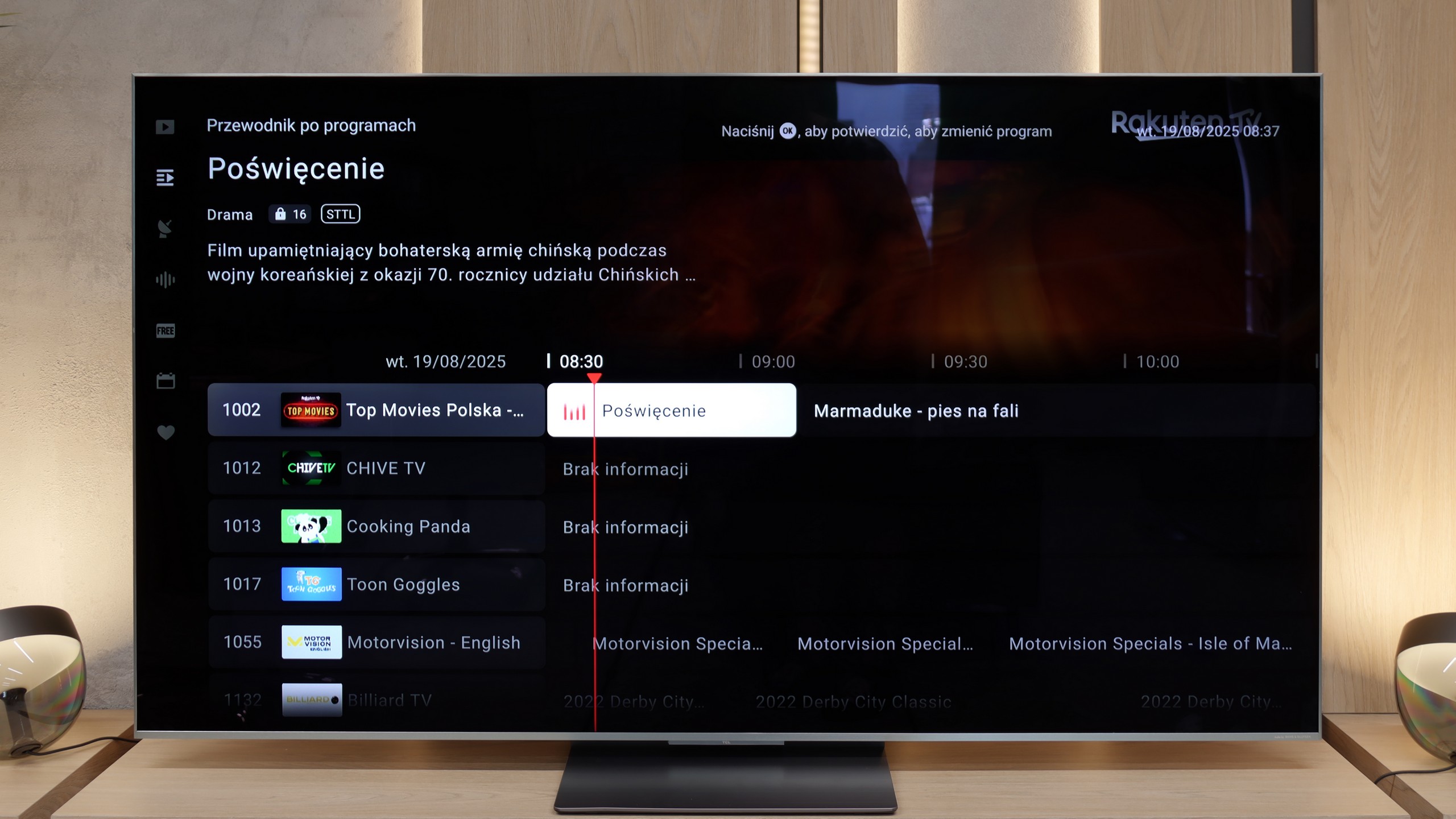 Test TCL C9K Funkcje telewizora
