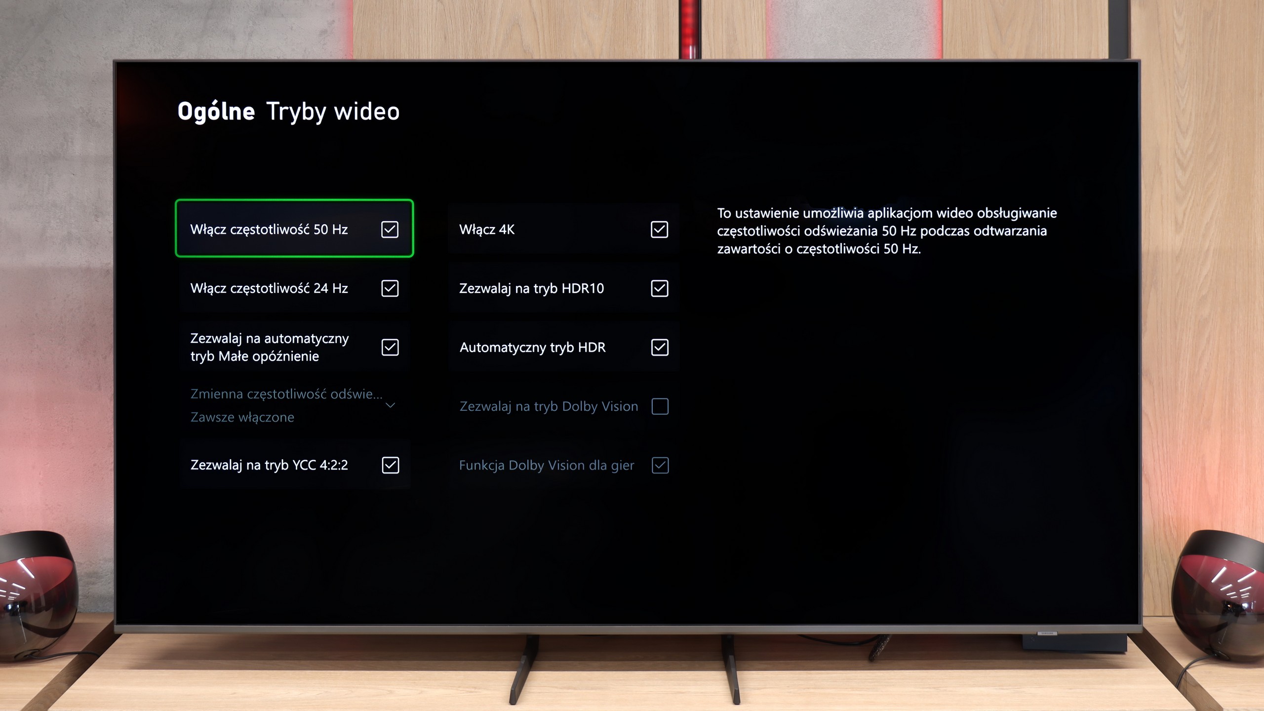 Test Samsung Q8F Funkcje dla graczy