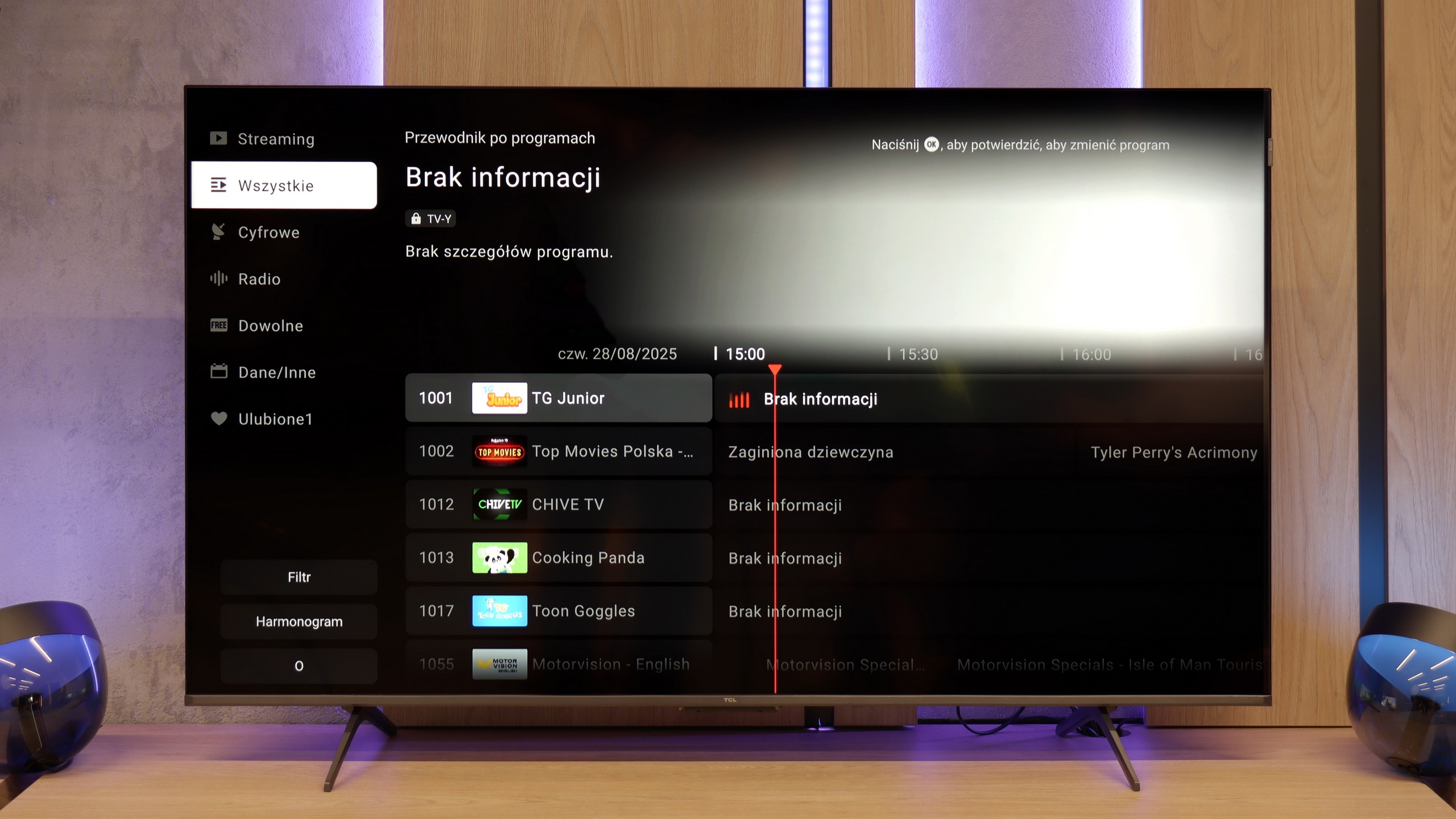 Test TCL P89K / TCL P8K Funkcje telewizora