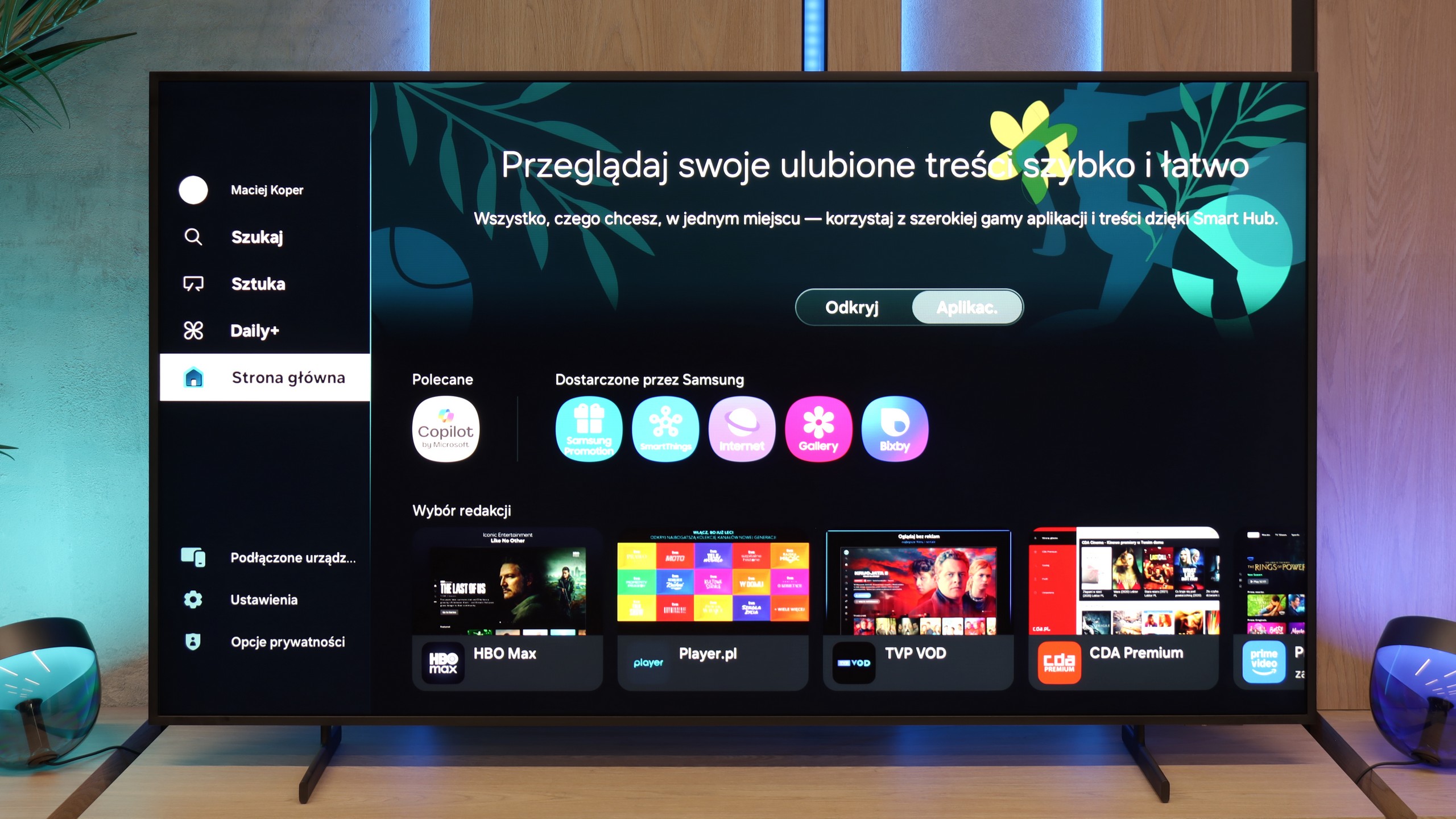 Test Samsung The Frame Pro Funkcje telewizora