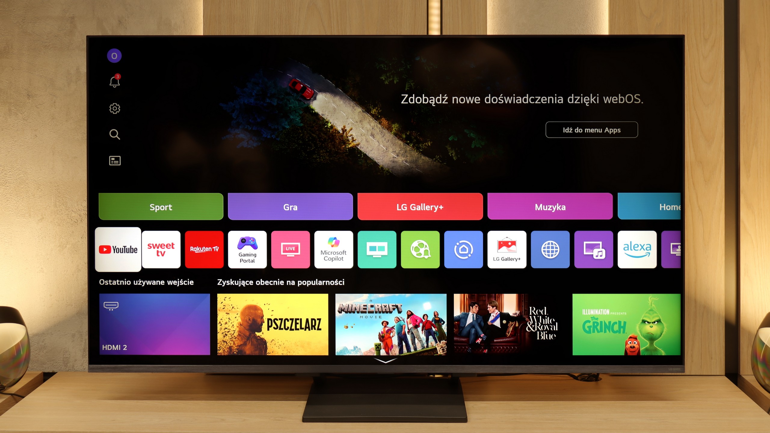 Test LG QNED93A / QNED90A Funkcje telewizora