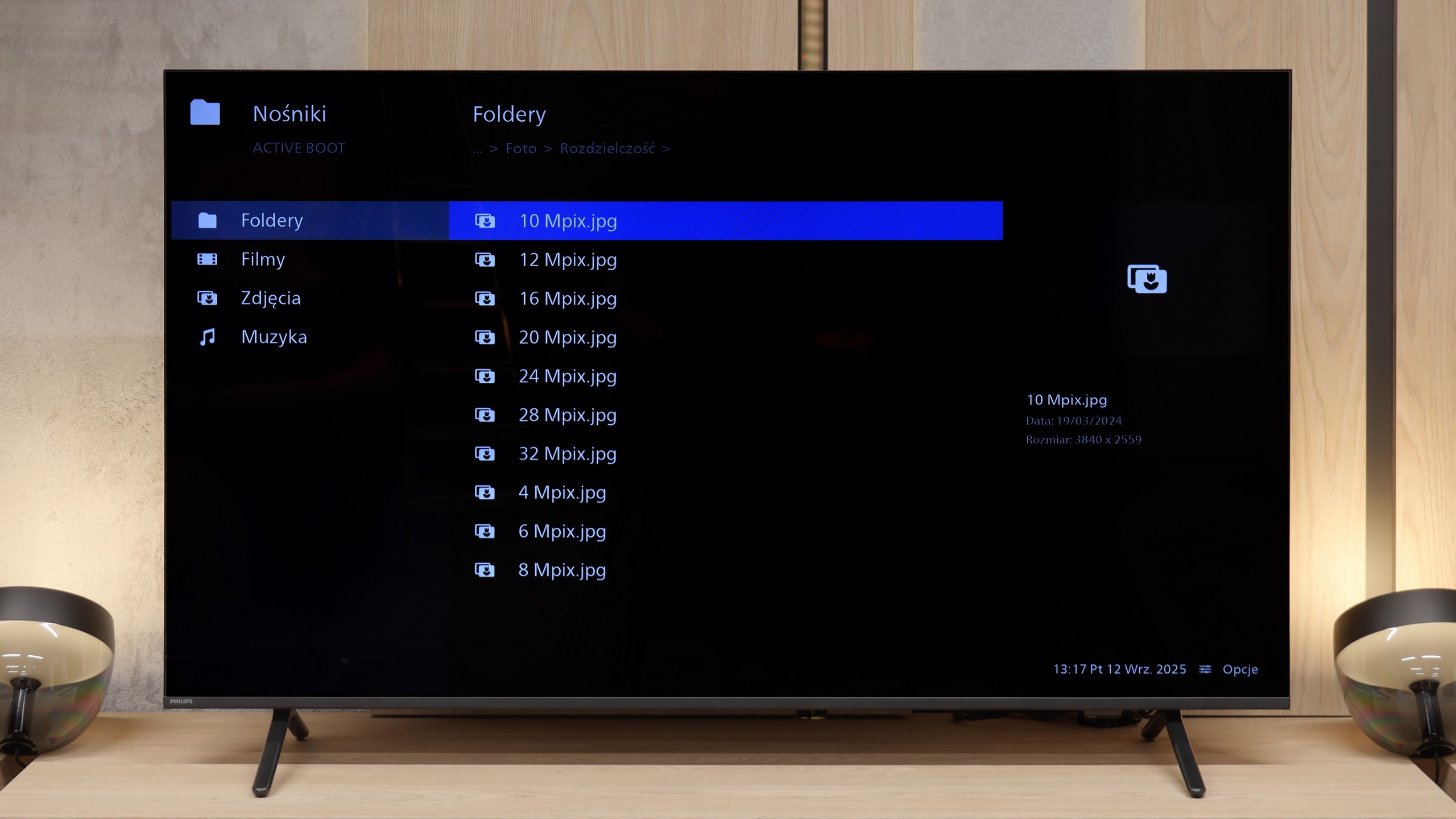 Test PHILIPS MLED920 / MLED910 Odwarzanie plików z USB