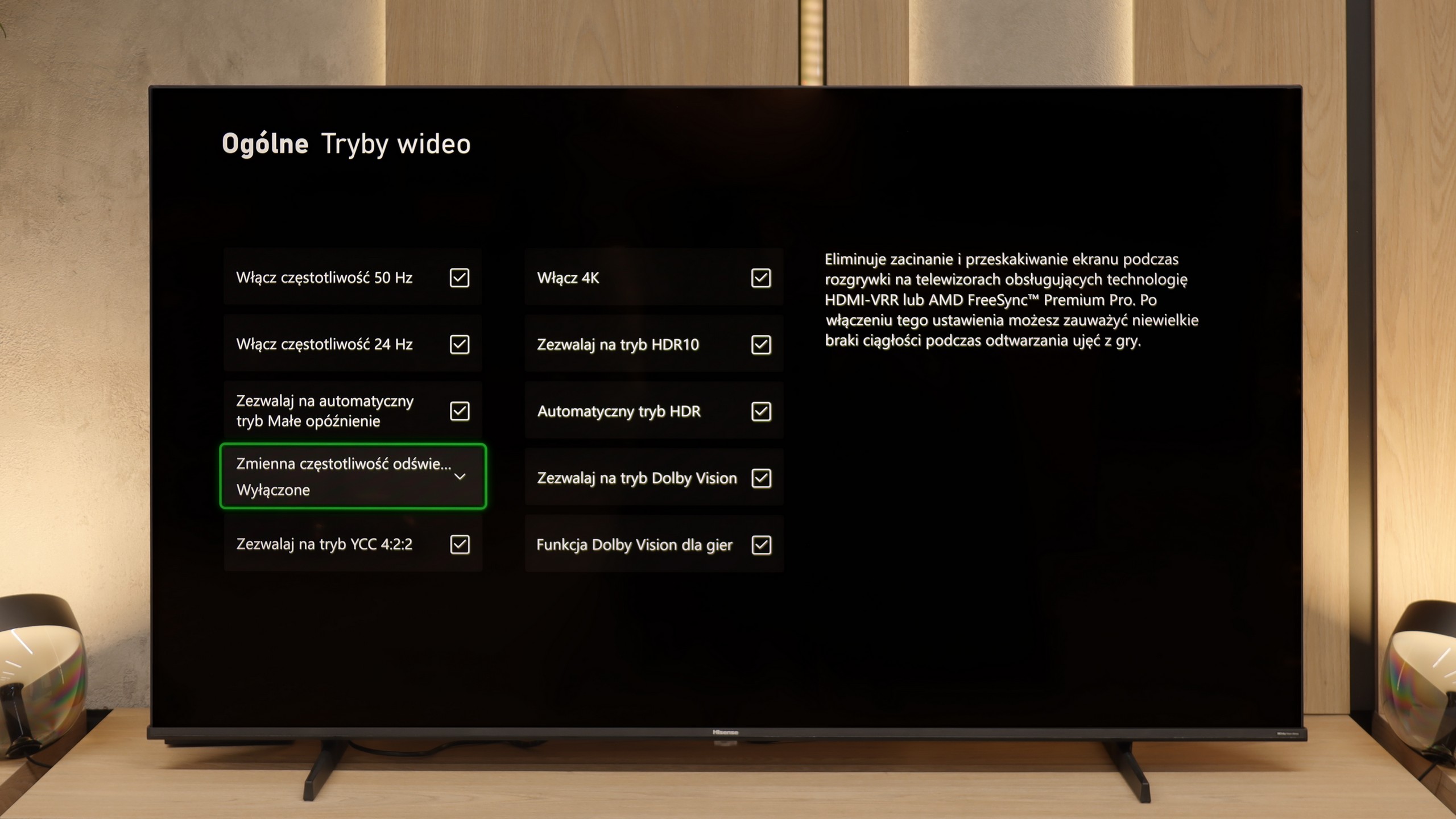Test Hisense E7Q / E79Q Funkcje dla graczy