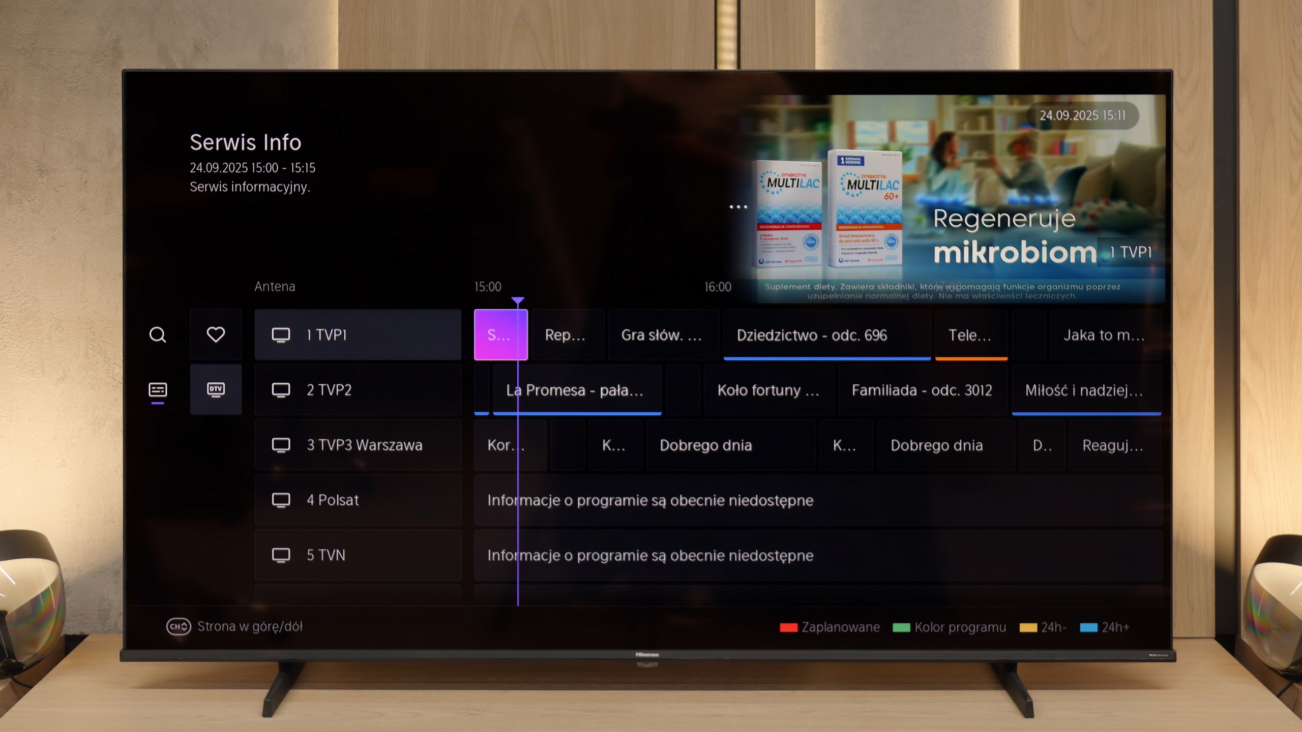 Test Hisense E7Q / E79Q Funkcje telewizora