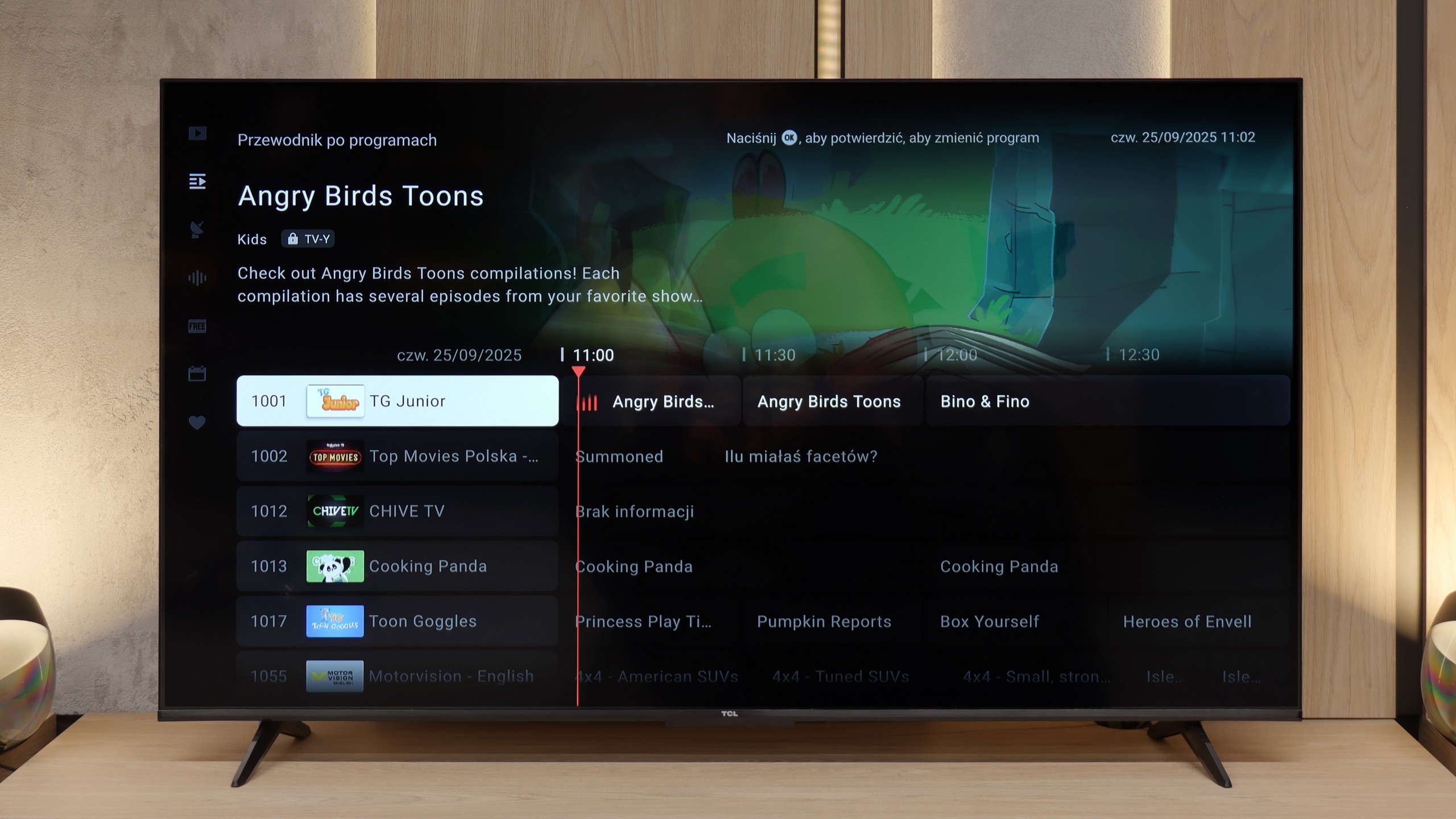 Test TCL V6C Funkcje telewizora