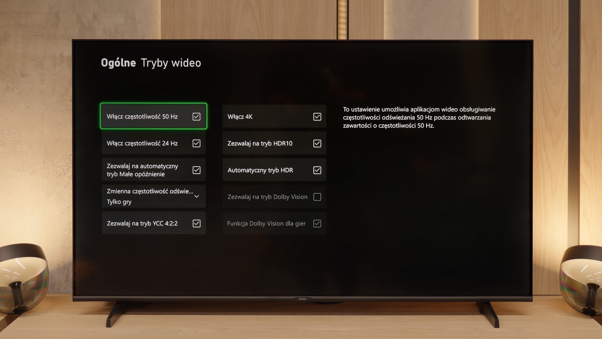 Test Haier K85F Funkcje dla graczy