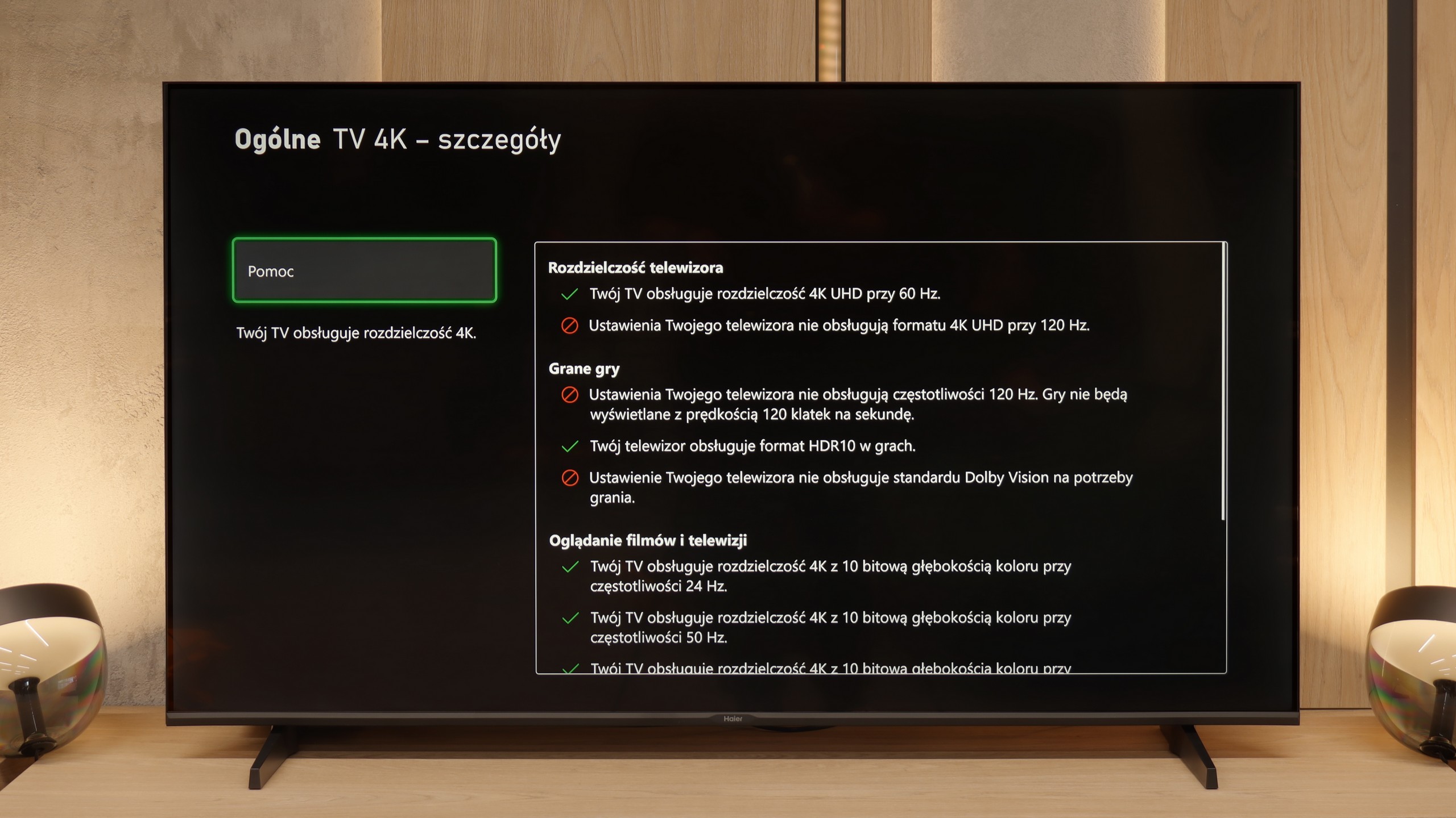 Test Haier K85F Funkcje dla graczy