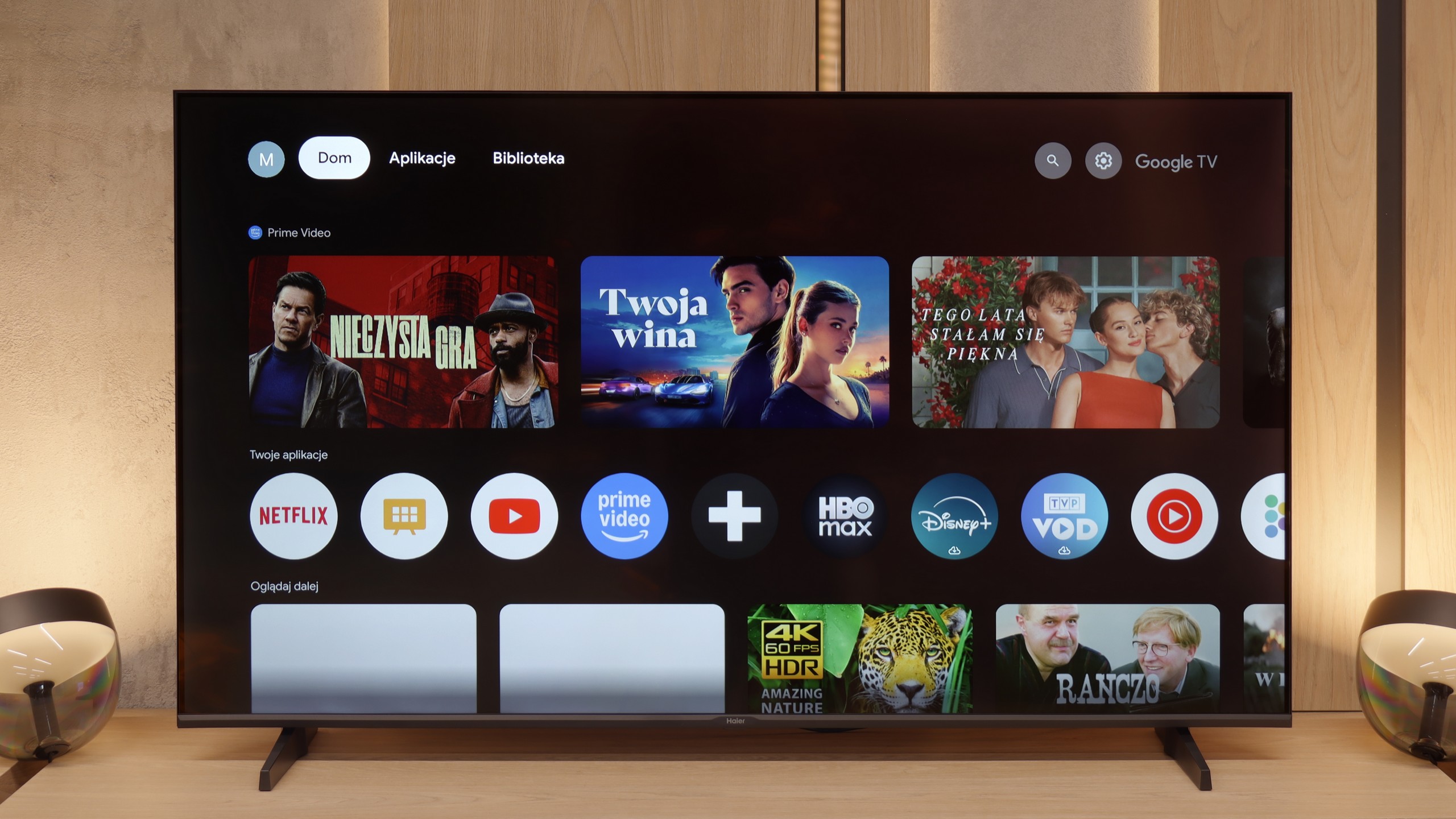 Test Haier K85F Funkcje telewizora