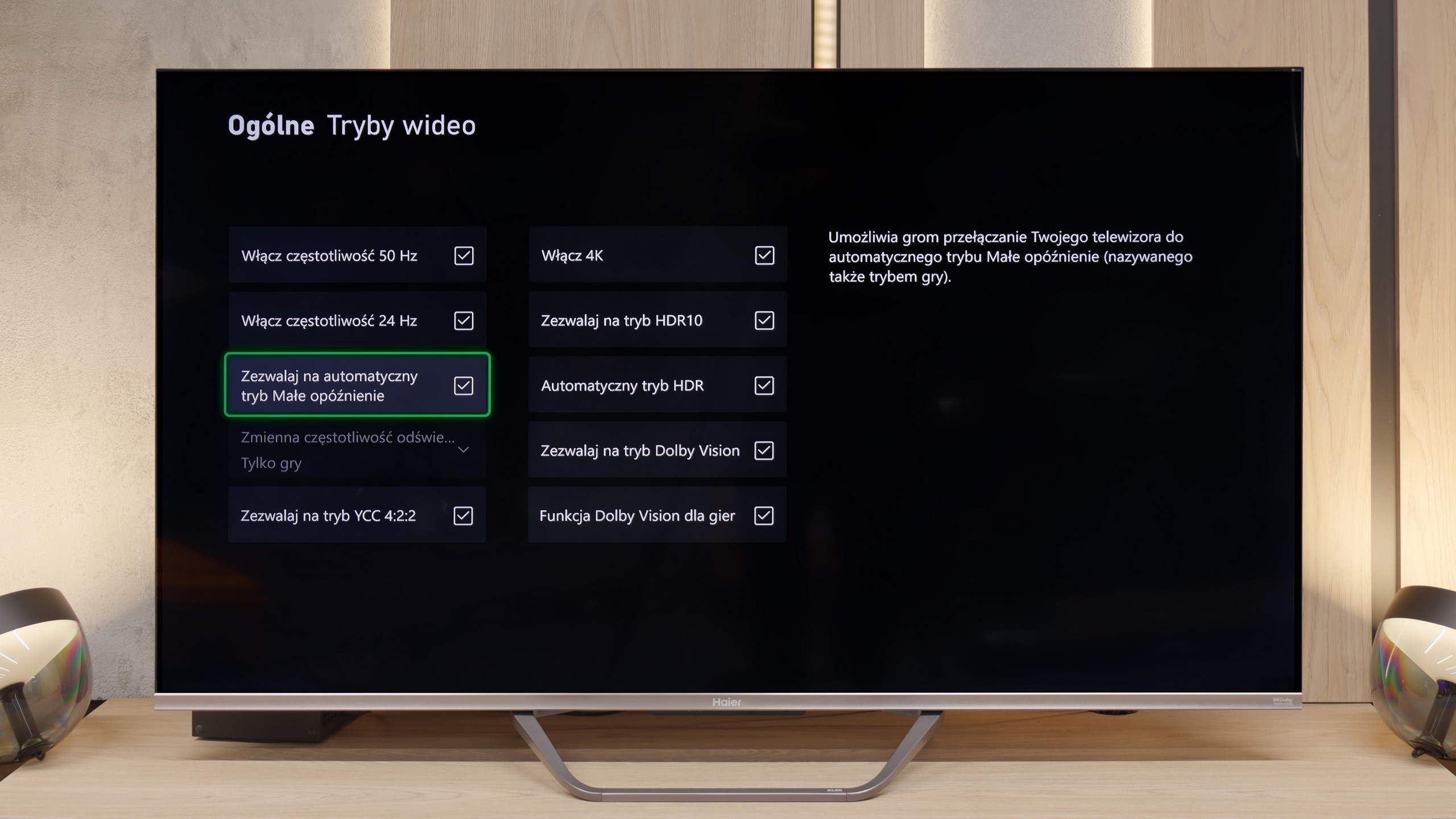 Review Haier Q80FUX Console compatibility and gaming features