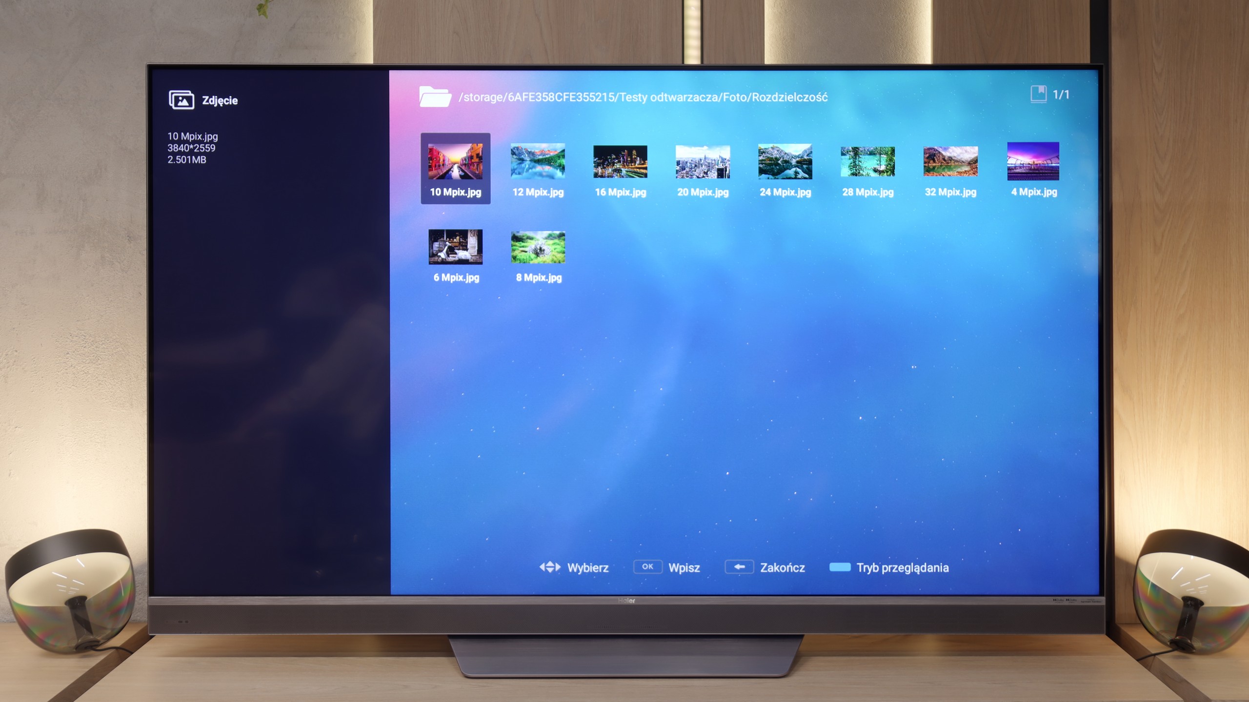 Review Haier M95E Playing files from USB