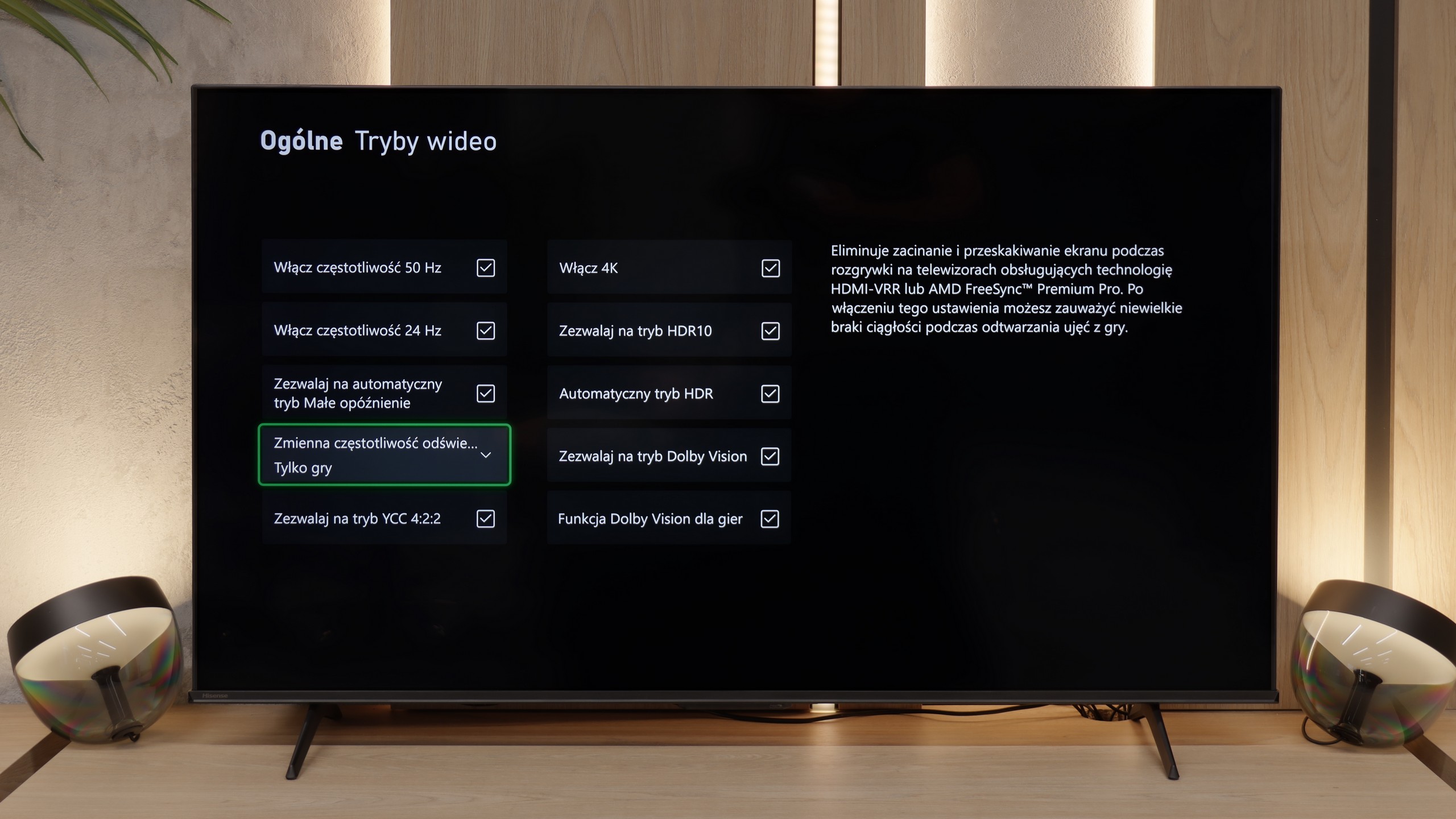 Review Hisense E7Q PRO / E79Q PRO Console compatibility and gaming features