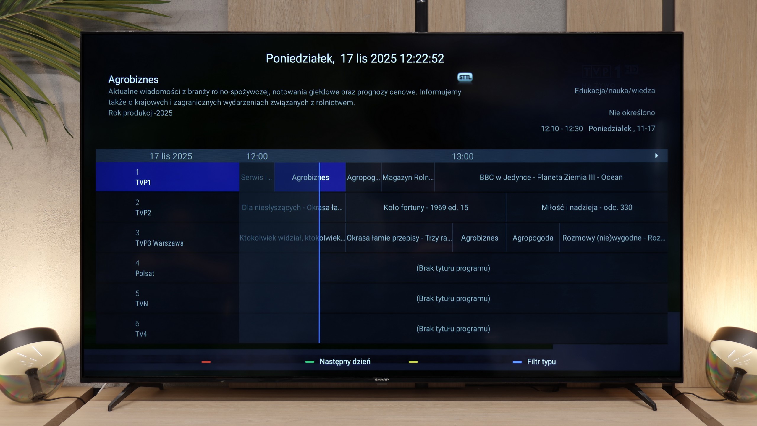 Test Sharp GL4760E Funkcje telewizora