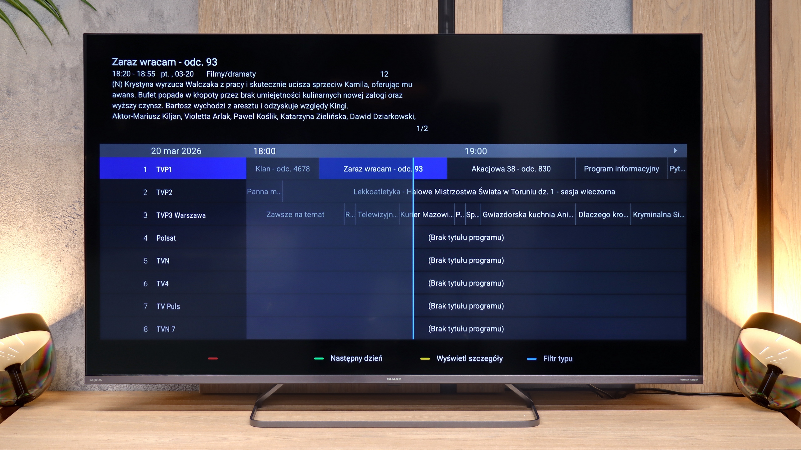 Test Sharp JP7765E Funkcje telewizora