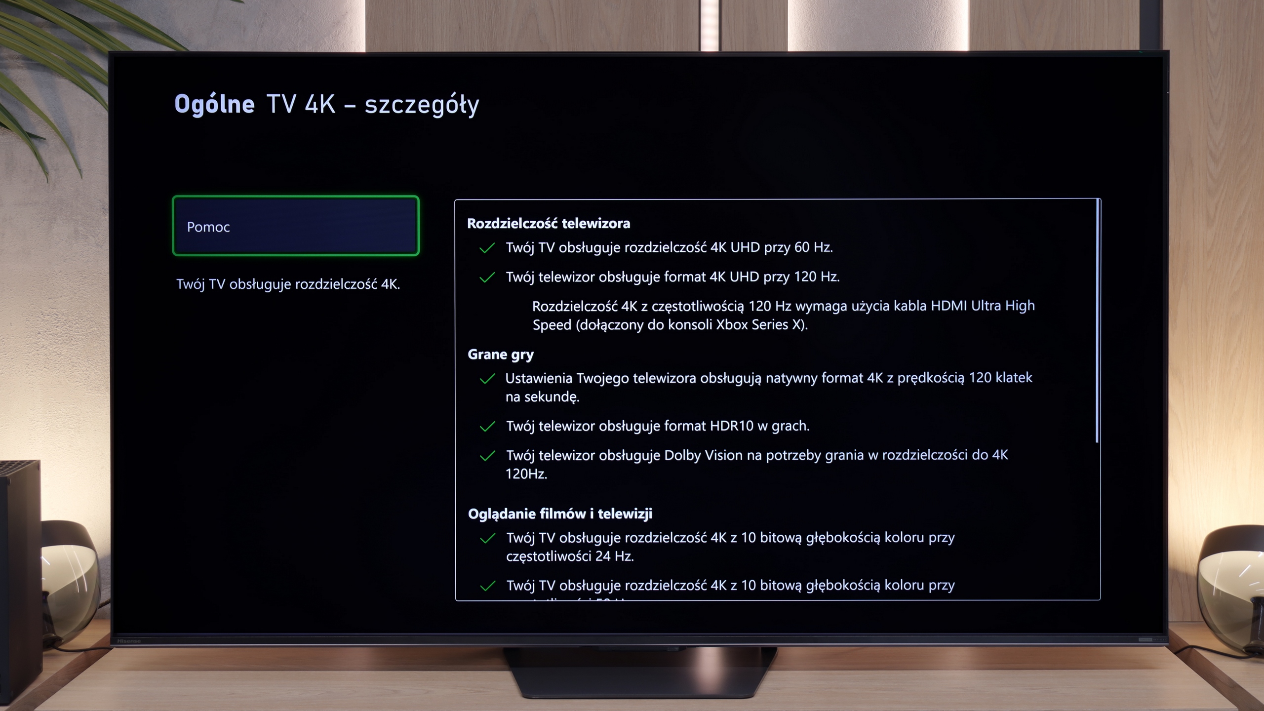 Test Hisense U7S Pro Funkcje dla graczy